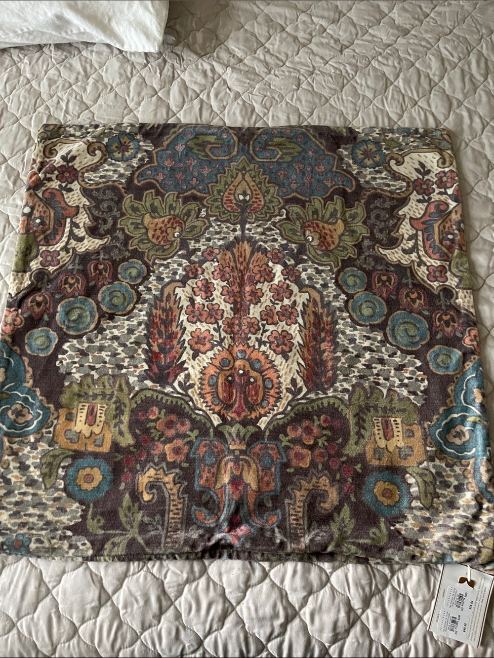 Pottery Barn Paisley Accent Pillow Cover in Blue, Green, Rust, Cream, Brown 24x2
